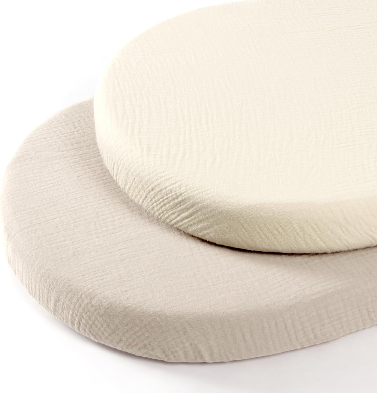 lulumoon Muslin Bassinet Sheets for Baby: Soft Bedside Sleeper Bassinet Fitted Sheets for Boys and Girls