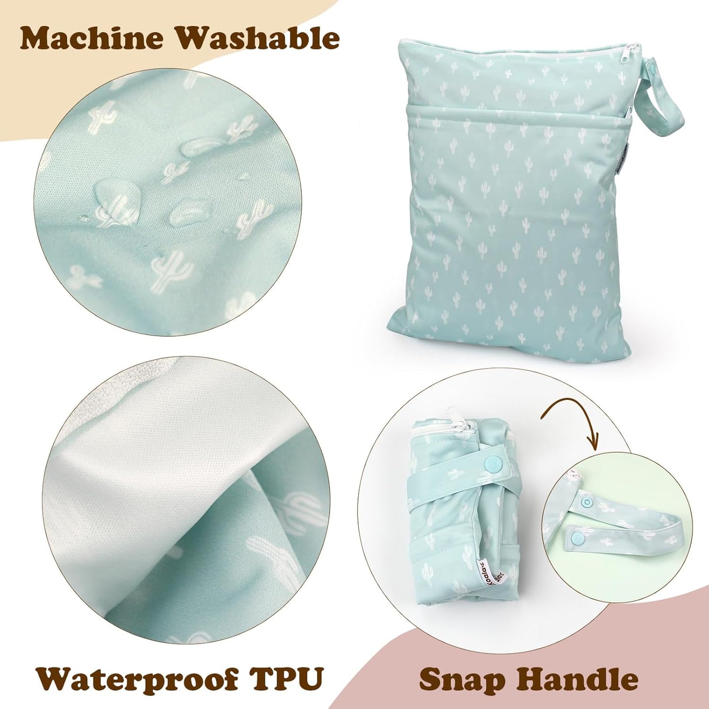 Mama Koala Waterproof Diaper Pods for Baby Items, Cloth Diapers, Swimsuits, Travel, Gym Clothes, Beach, Pump Parts, Toiletries, 2 Pack(DP-Sunset)