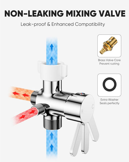 Arofa Handheld Toilet Bidet Sprayer for Toilet-Adjustable Water Pressure Control with Bidet Hose for Feminine Wash, Stainless Steel Brushed Nickel Bidet Faucet Cloth Diaper for Baby Wash