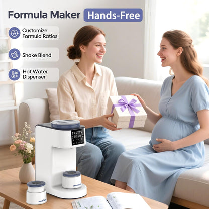 Momfann Formula Maker Pro, 2-Minute Quick Mix Baby Formula Dispenser, One-Touch Automatic Milk Maker, 3 Formula Temps + 4 Hot Water Choice, 2L Tank & Sealed Powder Container for Clump-Free Formula