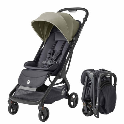 Ergobaby Metro 3 Baby Stroller for Newborns, Infants, and Toddlers - Travel Stroller with One-Hand Fold, Near-Flat Recline, Adjustable Handlebar - Onyx Black
