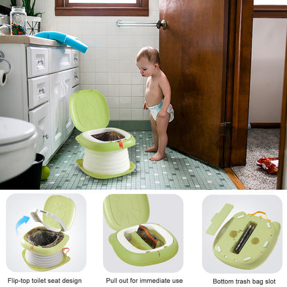 Travel Potty for Toddler Portable Foldable Potty Training Toilet for Boys Girls Baby Kids Children Indoor Outdoor,Pink