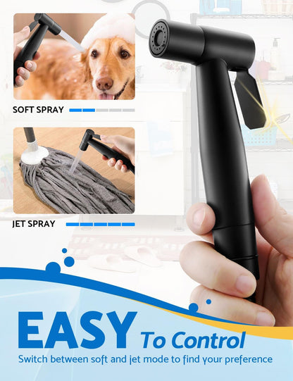 BRITULIF Handheld Bidet Sprayer for Toilet, Jet Sprayer for Toilet Muslim Shower, Adjustable Cloth Diaper Sprayer Bidets Attachment for Toilet, Toilet Bidet Sprayer with Bidet Hose for Feminine Wash