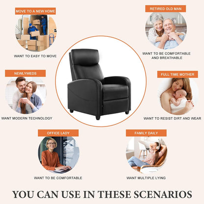 Sweetcrispy Recliner Chair, 360 Swivel Rocker Chair for Adults, Glider Rocker Recliners, Nursery Chairs for Living Room, High Back, Upholstered Deep Seat, Classical Brown