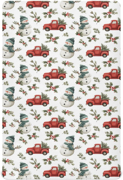 Baby Crib Sheet Cute Goose Flowers Crib Mattress for Boys and Girls Playard Sheet Soft Breathable Fitted Baby Mattress Cover 52x28in