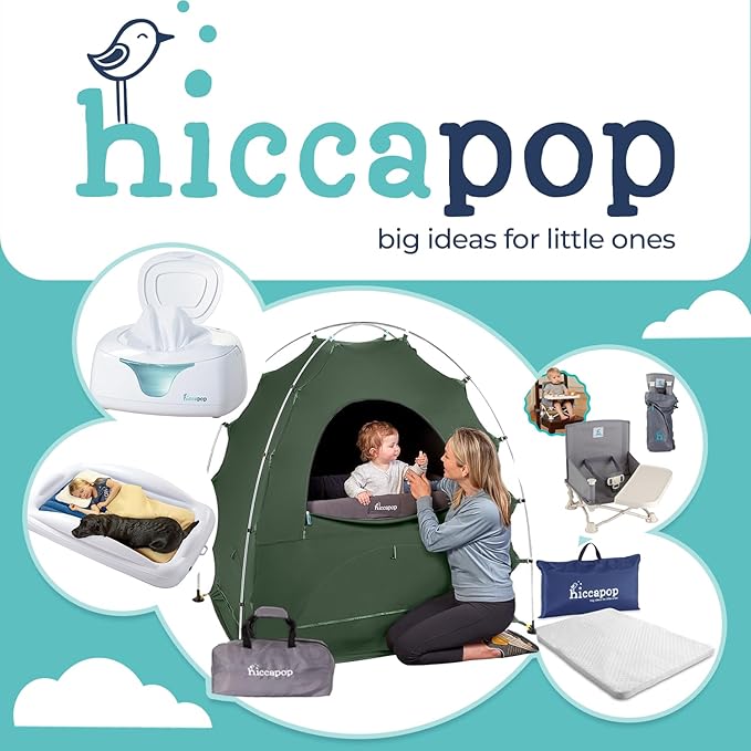 Hiccapop Daydreamer Blackout Tent for Pack and Play, Patented Portable Crib Tent, Blackout Canopy Crib Cover, Sleep Pod for Kids