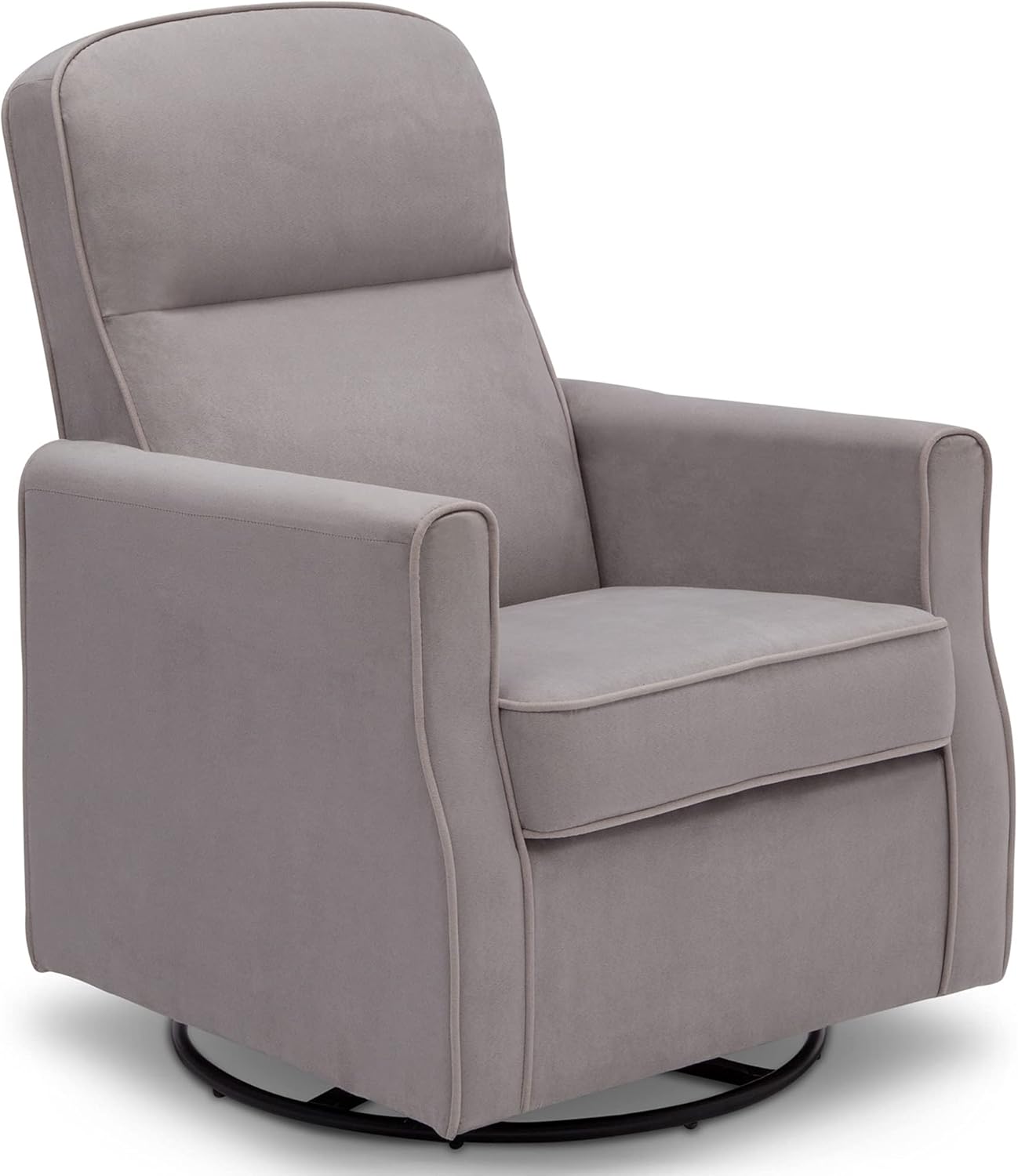 Delta Children Clair Slim Nursery Glider Swivel Rocker Chair, Dove Grey