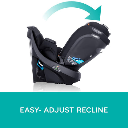 Evenflo Revolve360 Extend Convertible Car Seat with 360 Degree Rotation, Extended Rear-Facing, Forward-Facing, Booster Mode, and Secure Latch Install, Revere Gray