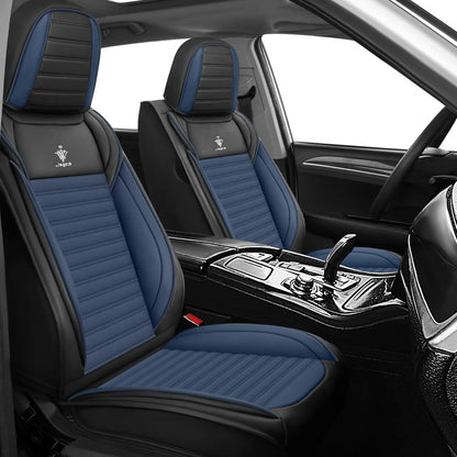 Seat Covers Fit for Mini Convertible 2009-2025 Premium Leather Car Seat Covers, Waterproof Non-Slip and Airbag Compatible, Fashion Car Seat Protector (Black Red,Front Set with Pillow)