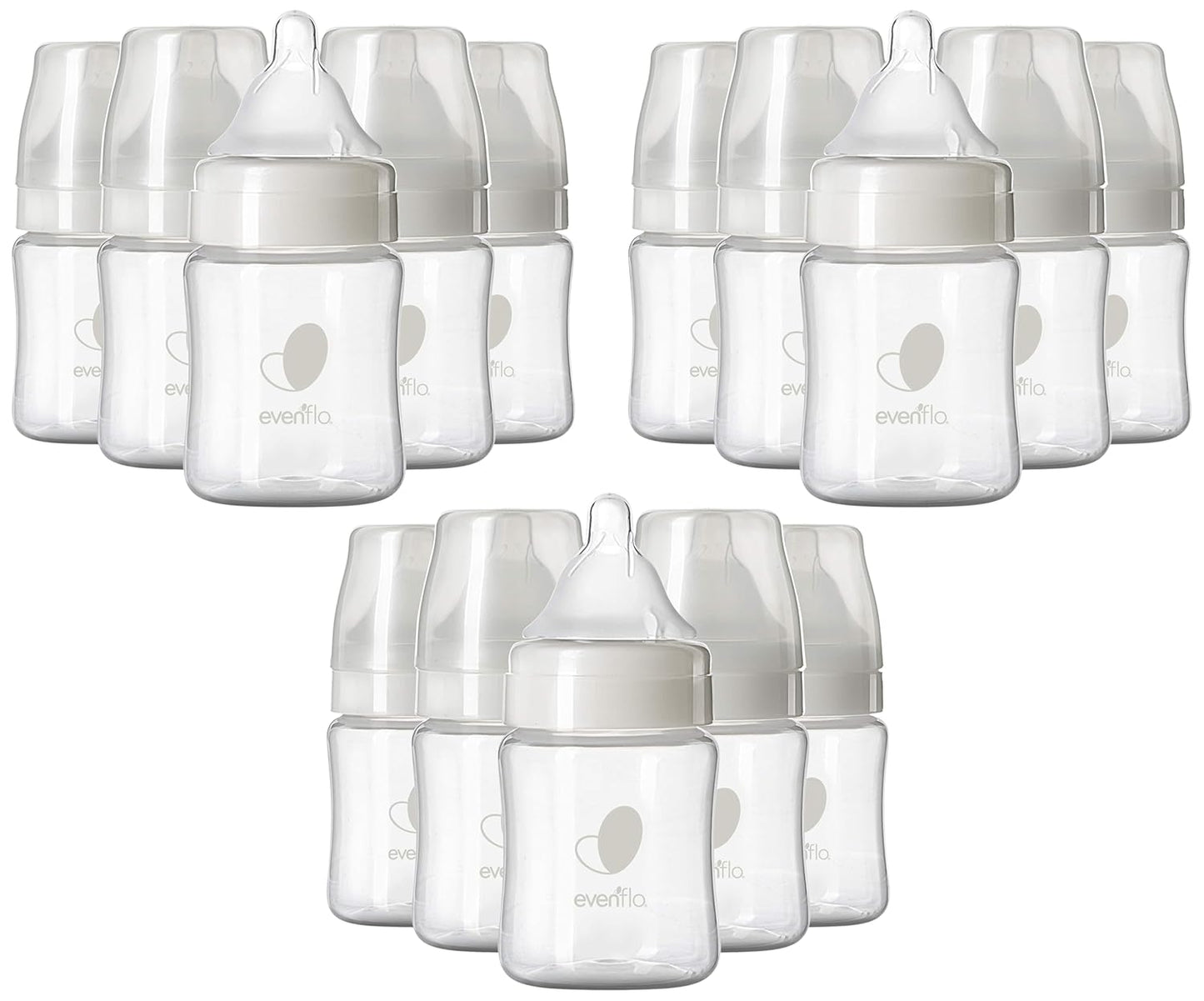 Evenflo Feeding Premium Proflo Venting Balance Plus Wide Neck Baby, Newborn and Infant Bottles - Developed by Pediatric Feeding Specialists - 5 Ounce (Pack of 6)