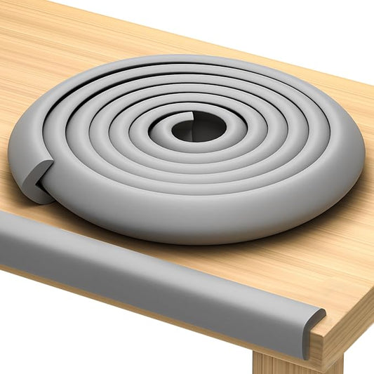 Furniture Edge Guards | 16ft Protective Foam Cushion | Baby Child Proofing Set NonToxic for Table, Fireplace, Countertop | Gray