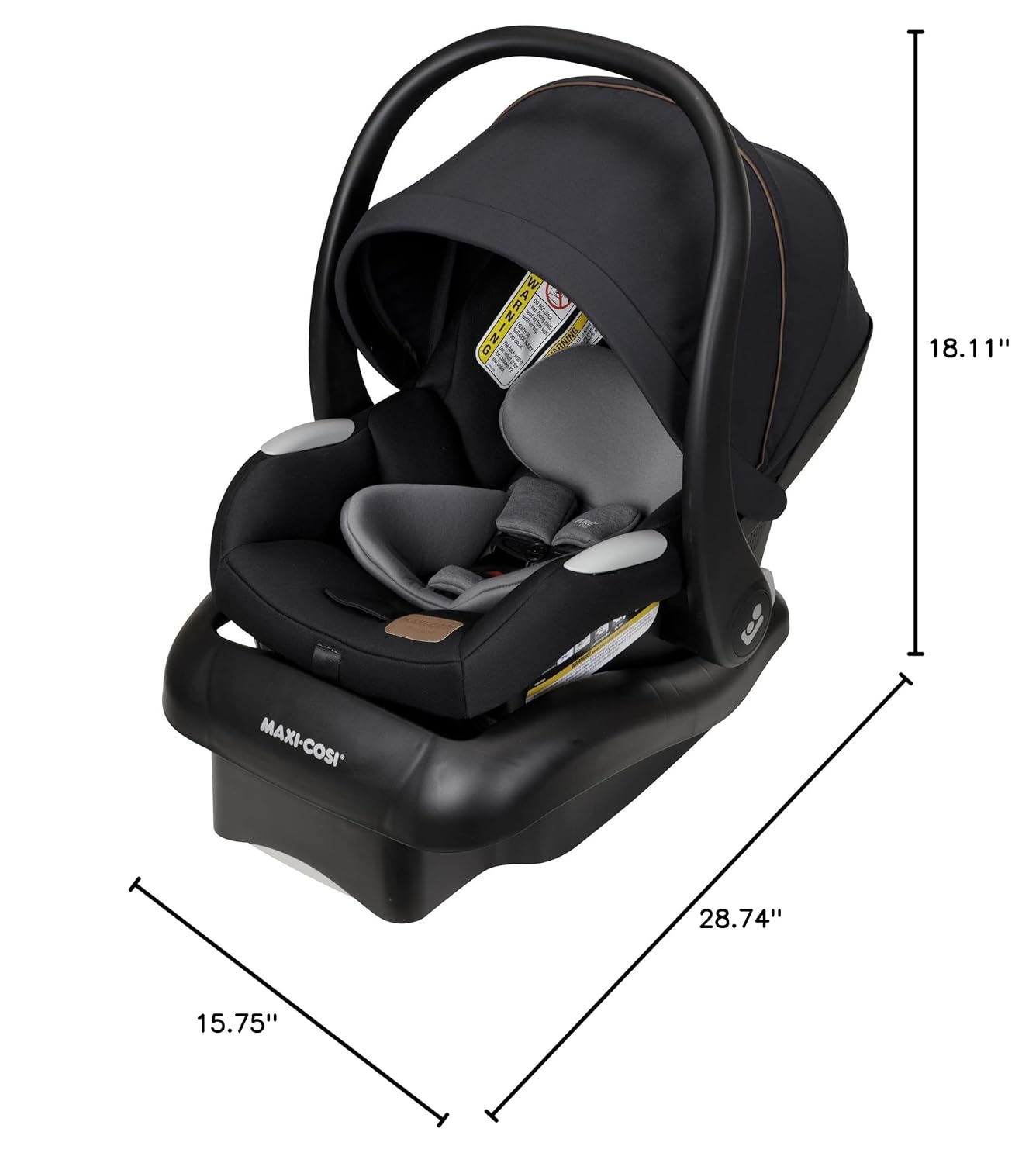 Maxi-Cosi Mico Luxe Infant Car Seat with Base, Rear Facing Car Seat for Babies, Baby Carseat 4-30 lbs, Baby Car Seats, Infant Car Seats, New Hope Tan