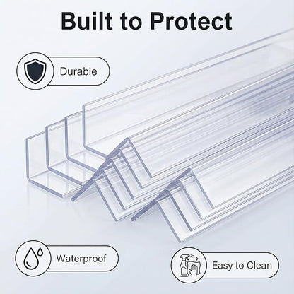 Clear Corner Protectors –Self-Adhesive Baby Proofing Safety Bumpers for Walls, Furniture, Cabinets & Desks – Freely Spliced to Meet Your Needs(36PCS, 2.5x40.6cm/1.0x16in)