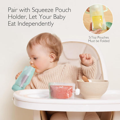 Momcozy Reusable Baby Food Pouches for Toddlers,BPA Free Plastic,Food Safe,Freezer Safe,Refillable for Applesauce Yogurt & Puree Squeeze Pouch,10 packs,5oz