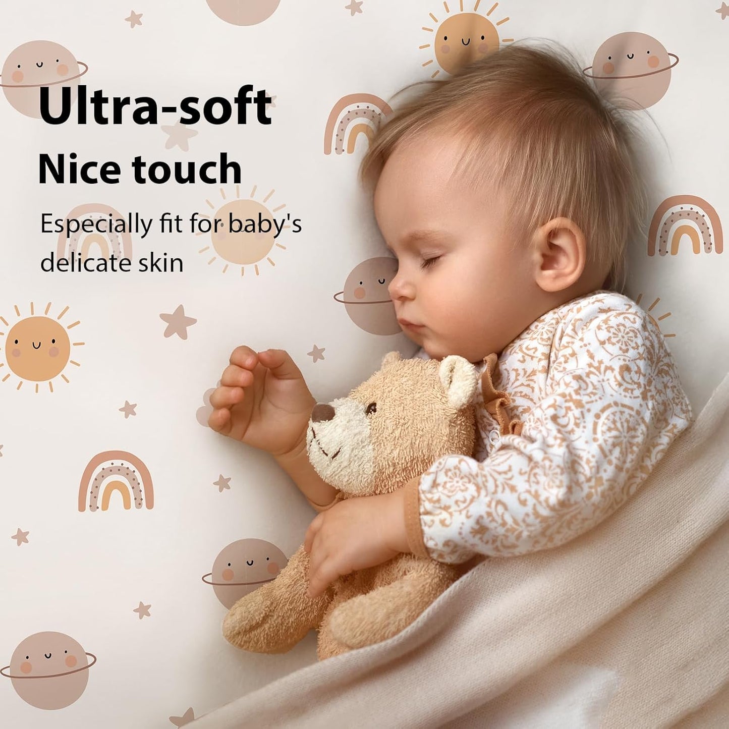 Baby Bedside Bassinet Sheets Girl, 33”x20” Compatible with Baby Delight Dream On Me & Most Rectangle Bedside Sleeper Bassinet Mattress, Super Soft Microfiber Pink Butterfly Flower