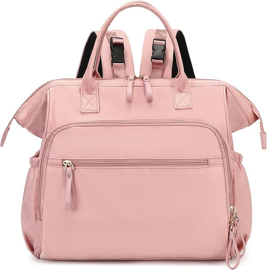 LORADI Large Diaper Bag Tote, 14 Pockets Stylish Baby Bag with Stroller Clips and 3 Insulated Pockets, Baby Shower Essentials