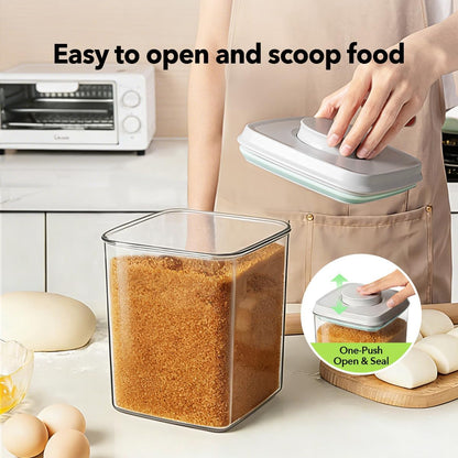 Ankou Formula Container - 1700ml Airtight Formula Dispenser One Button Handy Milk Powder Container BPA-Free Storage Containers with Scoop and Scraper Transparent 730g