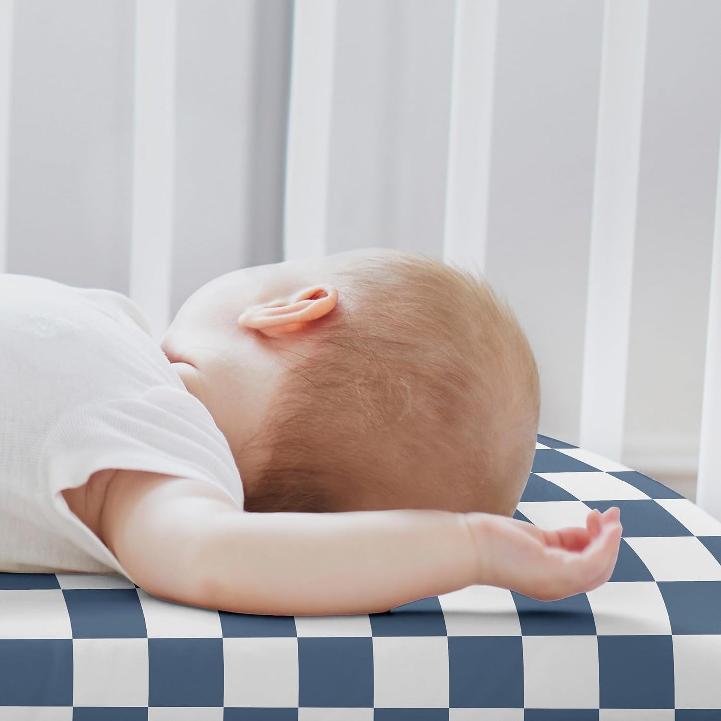 Sweet Jojo Designs 2-Piece Baby Bassinet Sheets Set (Black/White Gingham Checkered Plaid) for Boy/Girl, Infant Newborn Nursery, Oval, Rectangle & Hourglass Mattress (Solid Onyx & Classic Checkerboard)