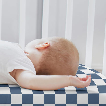 Sweet Jojo Designs 2-Piece Baby Bassinet Sheets Set (Black/White Gingham Checkered Plaid) for Boy/Girl, Infant Newborn Nursery, Oval, Rectangle & Hourglass Mattress (Solid Onyx & Classic Checkerboard)