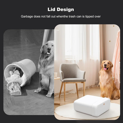 funest Bathroom Trash Cans, Garbage Can with Press Type Lid,10L Dogproof Slim Plastic Narrow Trash Bin