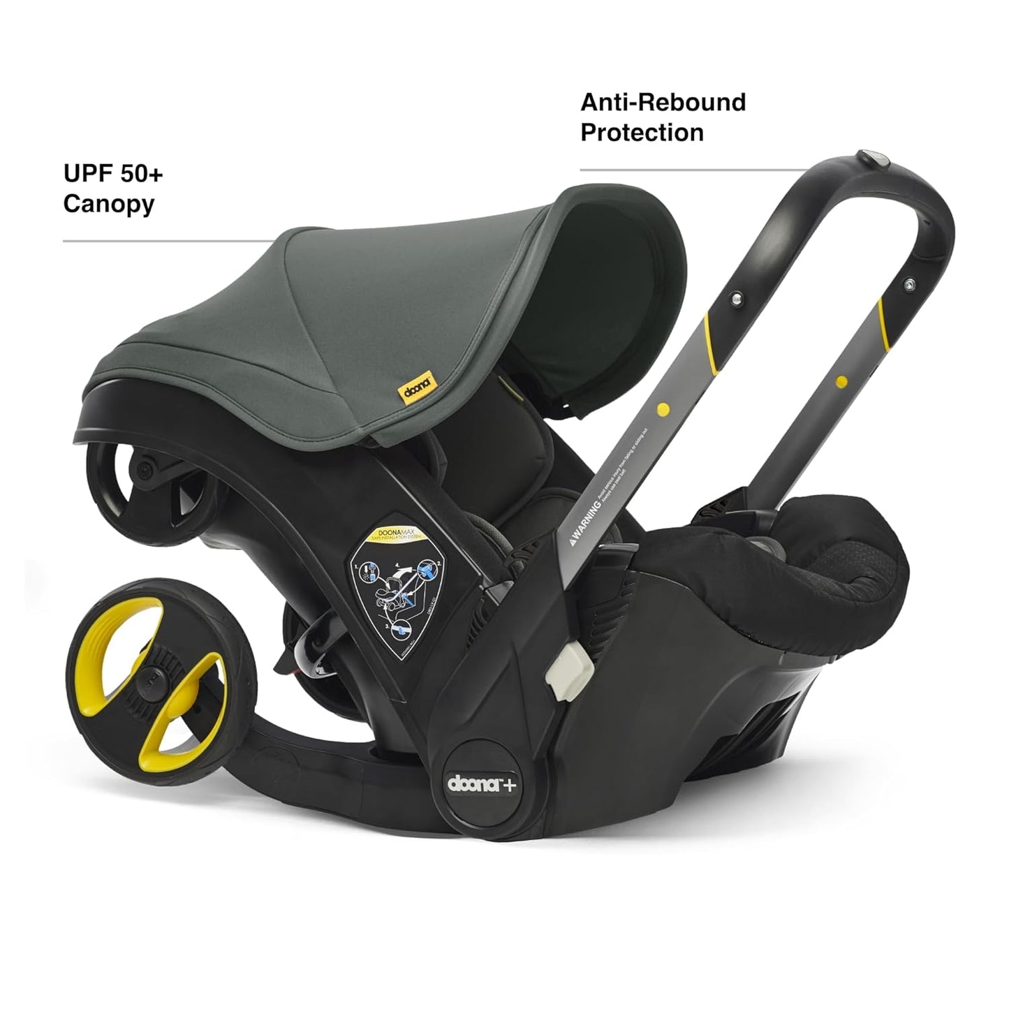 Doona Car Seat & Stroller, Nitro Black - All-in-One Travel System