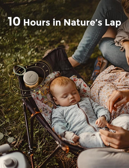 Momcozy Portable Sound Machine with Night Light, White Noise Sound Machine for Baby, 20 Soothing Sounds, Sound Therapy, Long-Lasting Power, Timer, Clips on Stroller, Baby Shower Gifts