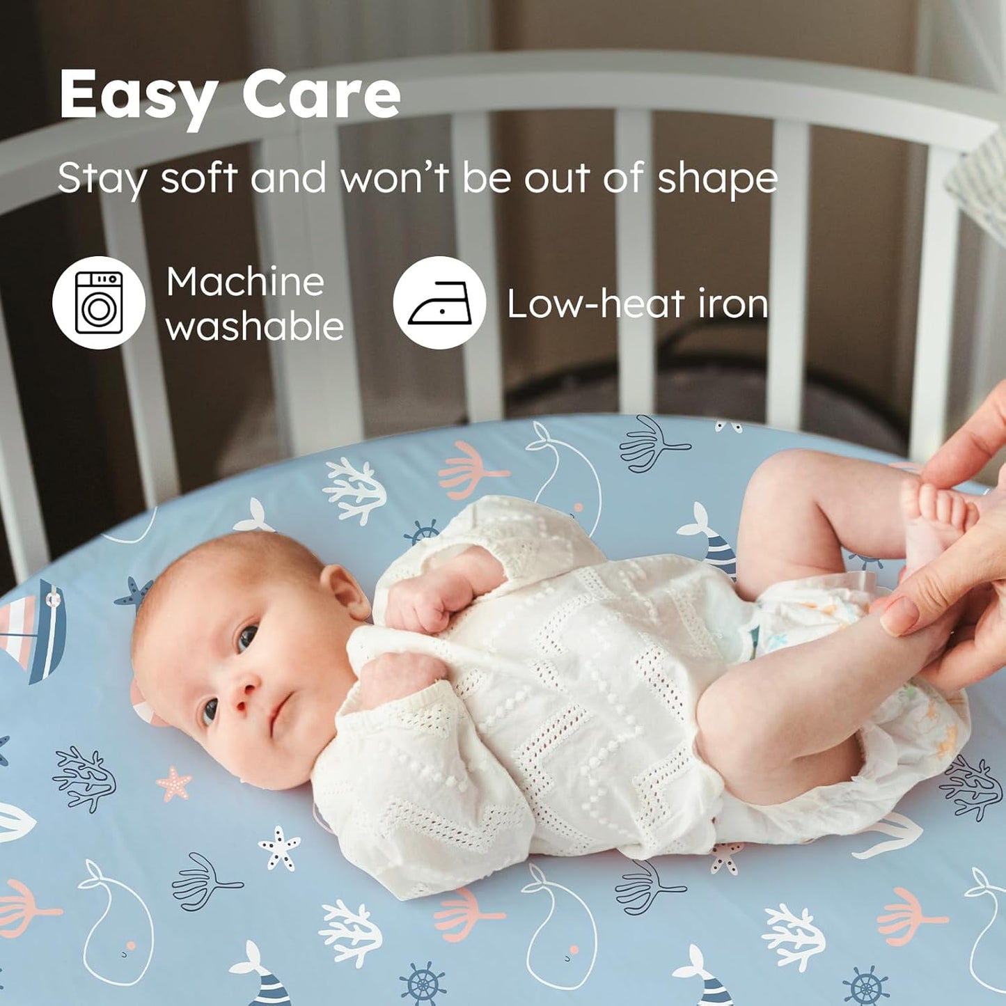 Baby Bedside Bassinet Sheets Girl, 33”x20” Compatible with Baby Delight Dream On Me & Most Rectangle Bedside Sleeper Bassinet Mattress, Super Soft Microfiber Pink Butterfly Flower