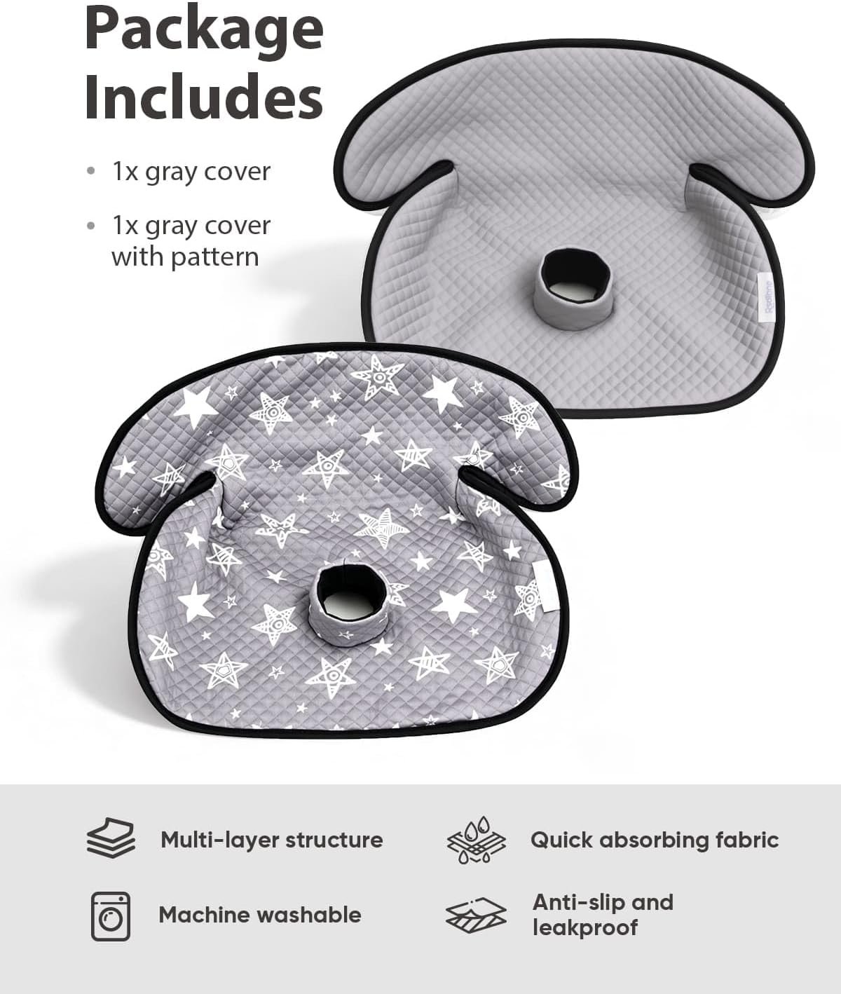 2 Pack Waterproof Baby Piddle Pads Carseat Potty Training Car Seat Protector, Waterproof Infant Car Seat Liner Cover to Prevent Pee, Leakproof and Washable (Red Flower)