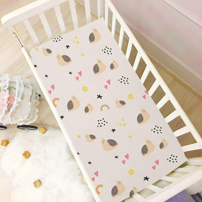 Fitted Crib Sheets Turtle Sea Horse Stretchy Portable Playard Sheets for Baby Toddler, Breathable Soft Mini Crib Mattress 39 x 27 in for Boys and Girls