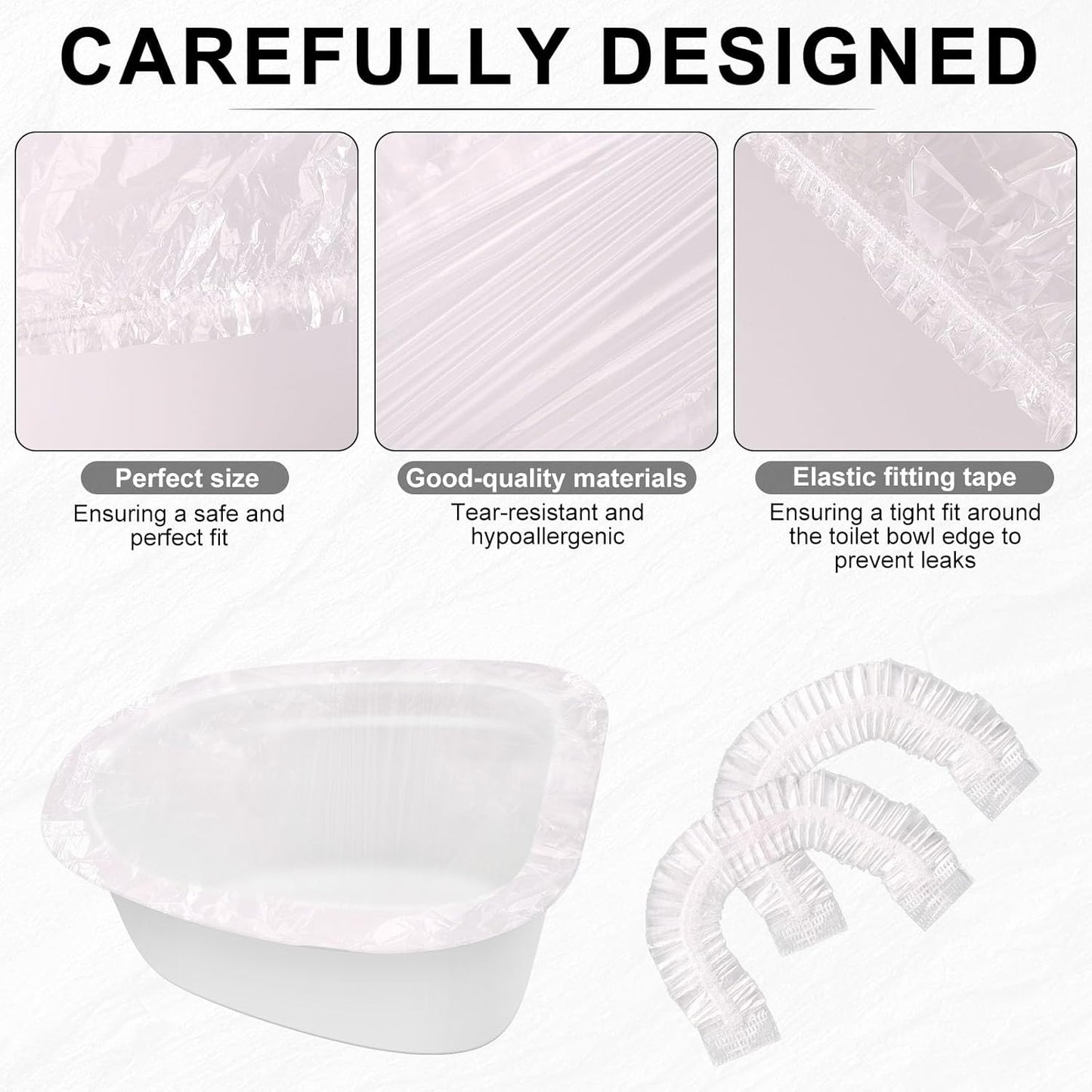 100pcs Single Use Potty Liners Compatible with Summer Infant My Size Potty Pro, Portable Training Pee Toilet Bags Elastic Fit Toilet Seat Cover for Toddler Potties Chair Travel Portable Toilets