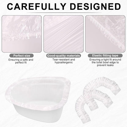 100pcs Single Use Potty Liners Compatible with Summer Infant My Size Potty Pro, Portable Training Pee Toilet Bags Elastic Fit Toilet Seat Cover for Toddler Potties Chair Travel Portable Toilets