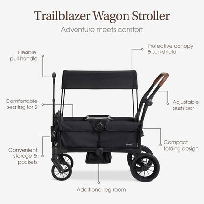 Evolur Velo Rider Travel Stroller – Compact, Lightweight Umbrella Stroller for Toddlers 6–36 Months, One-Hand Fold, Footrest, Rear Platform, 5-Point Harness, Portable & Travel-Friendly