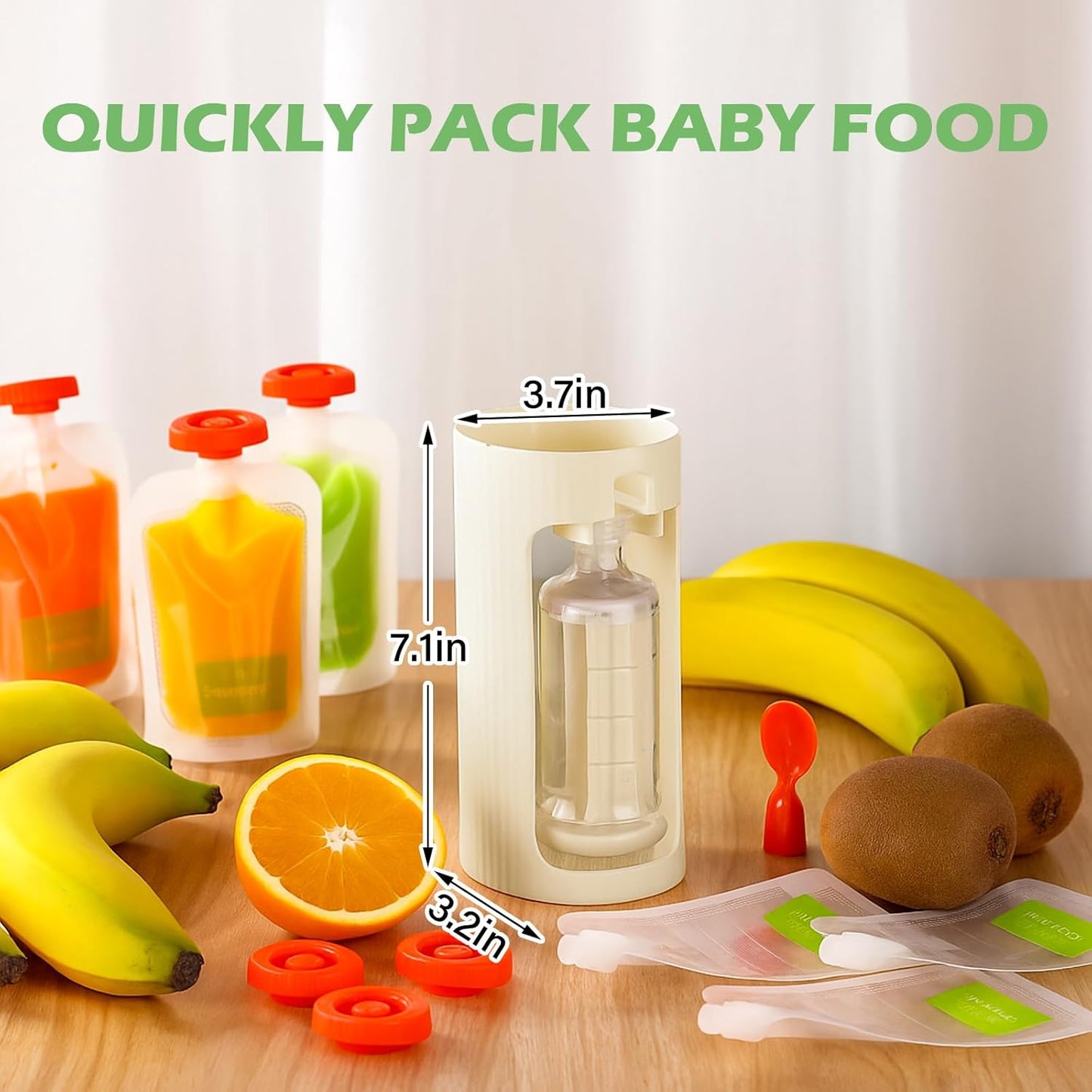 Squeeze Station Baby Food Maker Refillable Baby Food Pouches 50 Pcs Squeezed Pouches Filler Snacks Puree Storage Homemade Prep Essential for Infant and Toddlers
