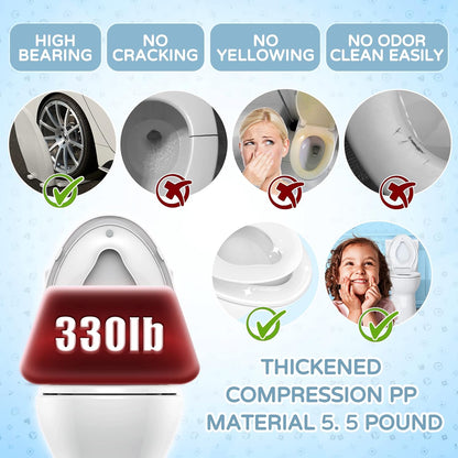 YASFEL Built in Potty Training Toilet Seat for Toddlers, Kids & Adults Biscuit Plastic Toilet Seats Elongated Slow Close with Magnets(Almond, 18.5”)
