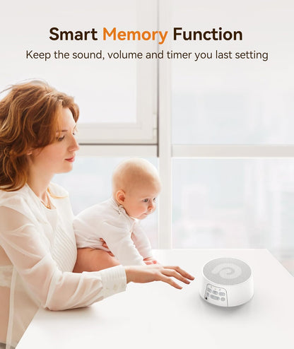 Dreamegg White Noise Machine, Sound Machine for Sleeping Baby, Kids, Adult (D3Pro-Black)