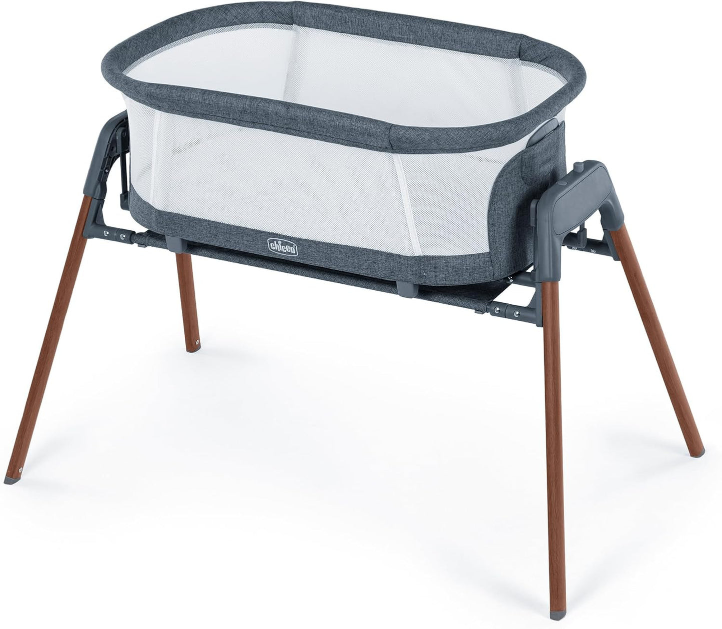 Chicco LullaGlide 3-in-1 Stationary, Gliding, and Portable Baby Bassinet, Waterproof Mattress and Fitted Sheet, Travel Bassinet for Baby Includes Carry Bag, Luna/Grey