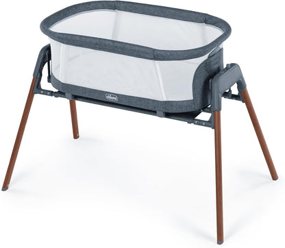 Chicco LullaGlide 3-in-1 Stationary, Gliding, and Portable Baby Bassinet, Waterproof Mattress and Fitted Sheet, Travel Bassinet for Baby Includes Carry Bag, Luna/Grey