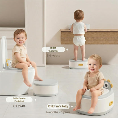Toddler Toilet Potty Chair for Toddlers 1-7, Kids Potty Training Seat, 3-in-1 Potty Chair for kids Portable Removable Seat with Sturdy Step Stool, Standalone Potty Chair for Toddlers