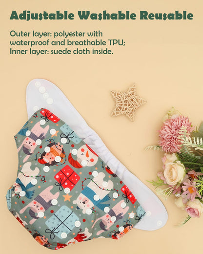ALVABABY 12pcs Microfiber Inserts,Soft Cloth Diaper Liner,3-Layer Absorbent Inserts,Reusable for Baby Cloth Diapers 12T