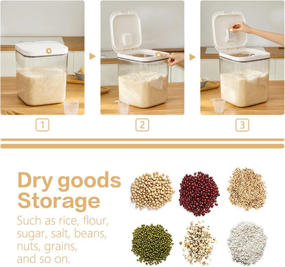 Flour Container - 5.5 L /5.81qt/5kg Large Flour Dispenser Keep Your Flour Fresh and Dry Easily with Kitchen Essential