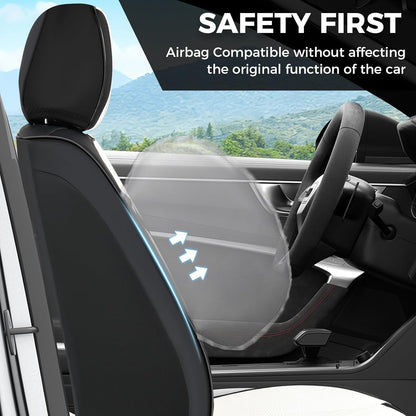 FLORICH Car Seat Covers Front Seat, Leather Seat Covers for Cars, Car Seat Protector Waterproof, Universal Automotive Seat Covers, Front Car Seat Cover Fit for Most Sedans SUV Pick-up Truck