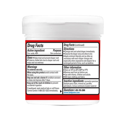 Boudreaux’s Butt Paste Max Strength Diaper Rash Cream for Baby, Ointment With Zinc Oxide, 14 oz Flip-Top Jar