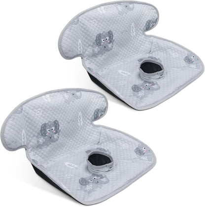 COOLBEBE Infant Car Seat Protector for Potty Training, 2 Pack Dry Waterproof Car Seat Liner Toilet Training for Baby Infant Toddler, Piddle Pads Cover Car Seat Pad for Strollers & Carseat (Grey,2PC)