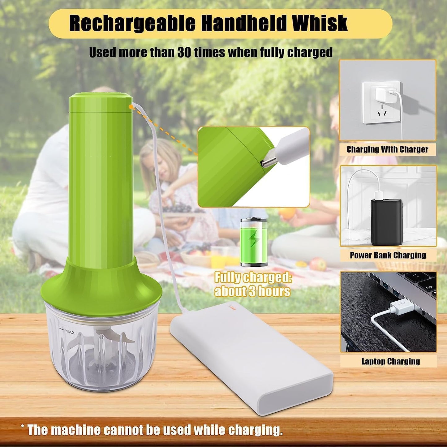 Hand Mixer with Whisk and Forther Wand,Electric Whisk, Milk Frother, Hand Held Mixers,Cordless Hand Mixer, Whisks for Cooking, Mini Mixer,Stirrers Electric,Food Chopper, Baby Food Maker,4-Speed, 10Oz