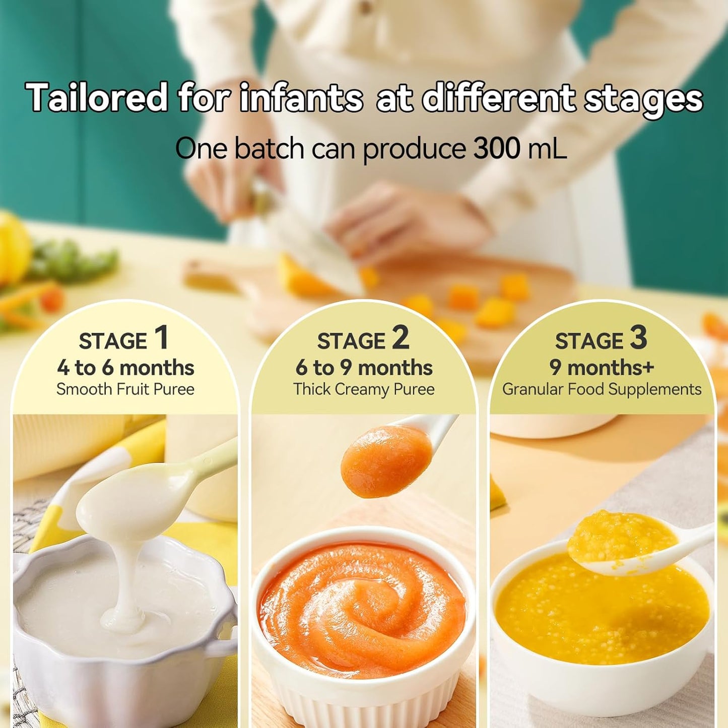IAGREEA 9 IN 1 Glass Baby Food Maker, One Step Baby Food Processor Steamer Puree Blender Grinder Mills Machine, Auto Cooking & Grinding for Healthy Homemade Baby Food with 3 Age Stages, BPA-Free
