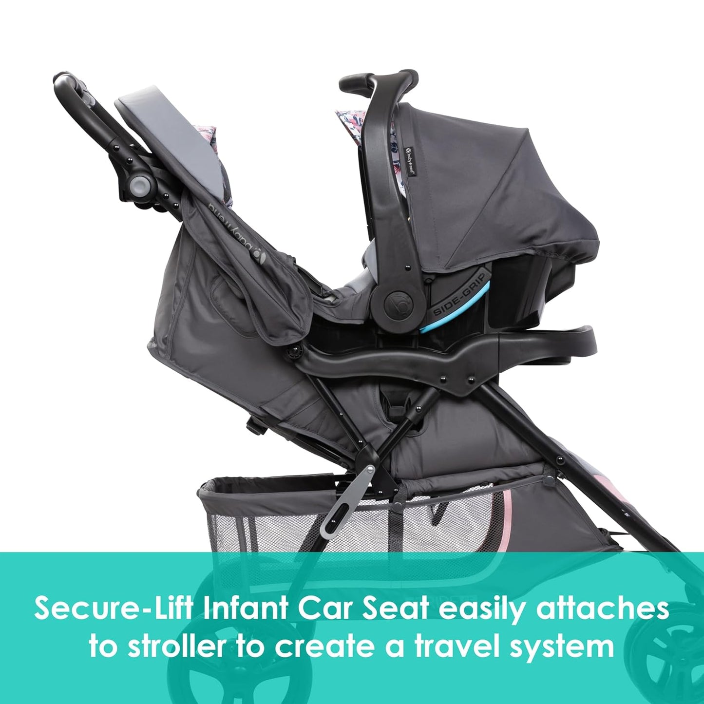 Baby Trend Stroller and EZ-Lift Infant Car Seat, EZ Ride Travel System, Dash Grey