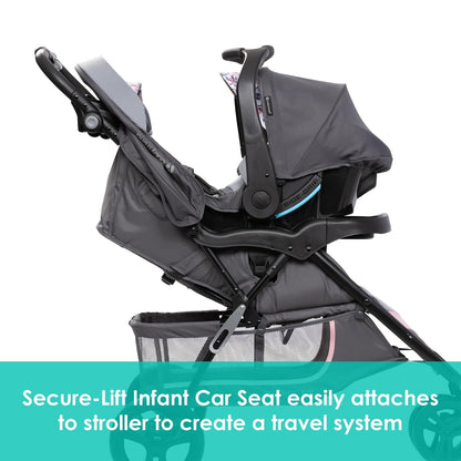 Baby Trend Stroller and EZ-Lift Infant Car Seat, EZ Ride Travel System, Dash Grey