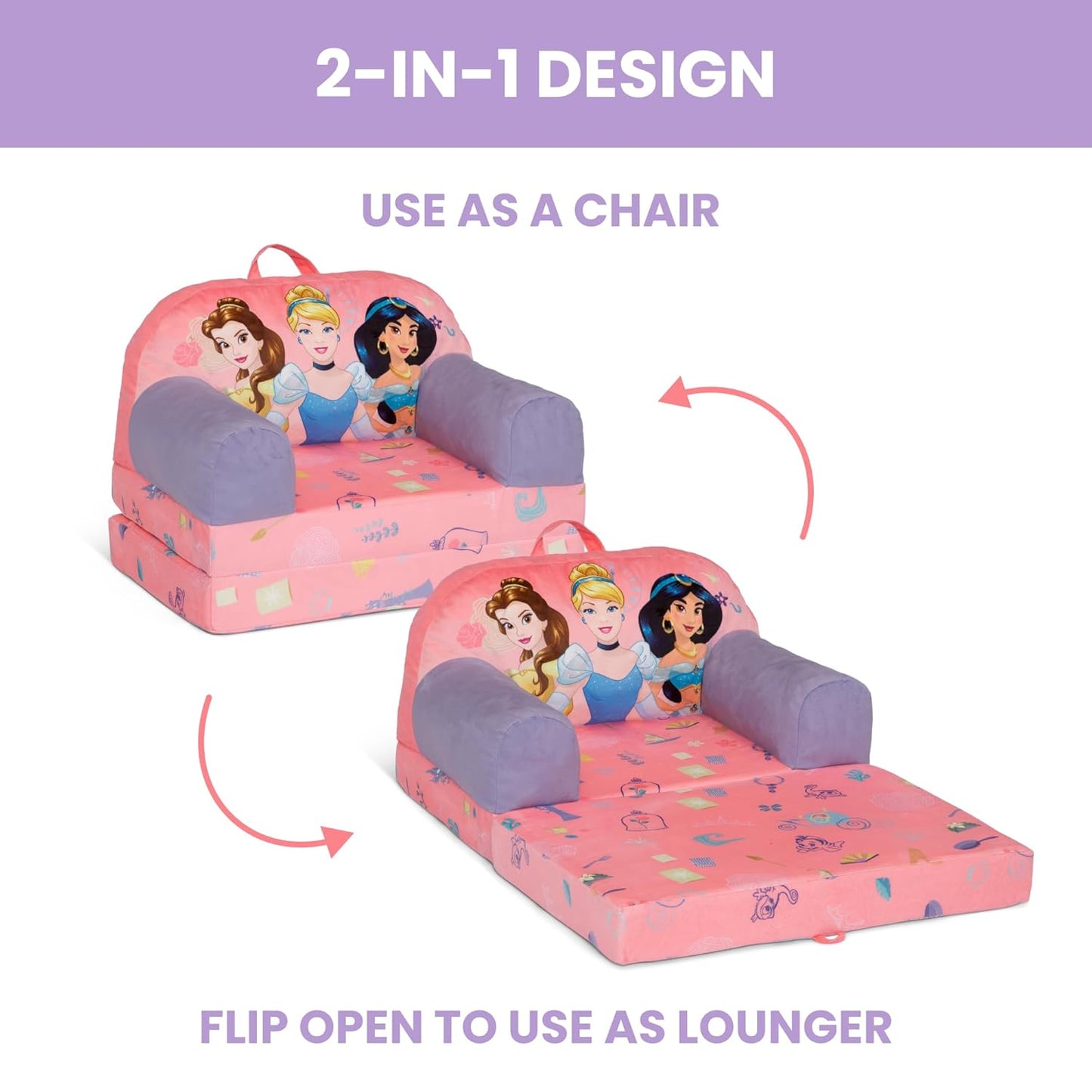Delta Children - Cars Cozee Buddy Flip-Out Kids Chair, Blue
