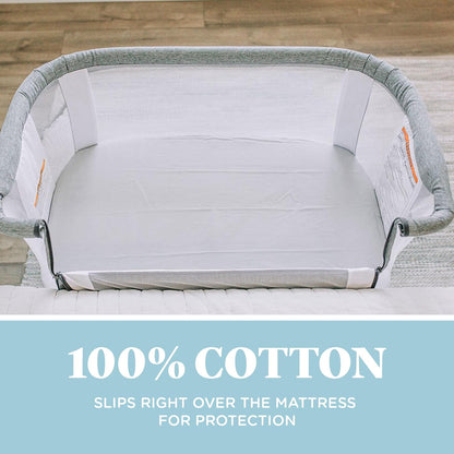 Baby Delight Beside Me Dreamer Bassinet & Bedside Sleeper Waterproof Fitted Sheet, Grey