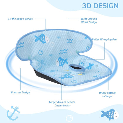 INFANZIA Dry Seat, Car Seat Protector Waterproof Carseat Liner Potty Training Toddlers, Baby and Infants, Piddle Pad for Carseats Strollers (Grey, 1 Pack